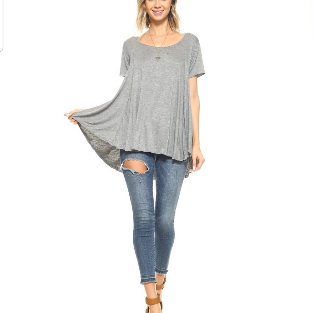 SALE LAST 1 Any 2 $20 Grey Hi Low Tunic - Picture 3 of 5